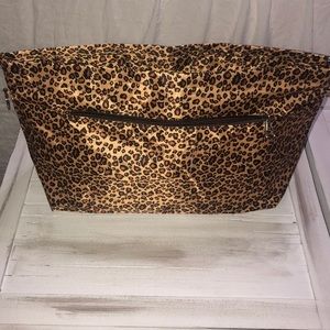 Extra large leopard tote purse organizer